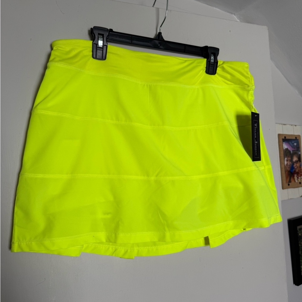 Taylor Jordan Neon Yellow Active Skort